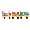 Fa szortírozó ügyességi puzzle vonat mozdony + vagonok 30cm
