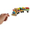 Fa szortírozó ügyességi puzzle vonat mozdony + vagonok 30cm