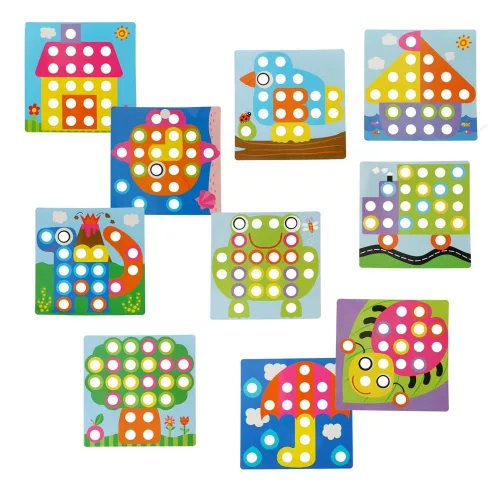 Educativ puzzle Gomb Mozaik accesoriu 57 piese.