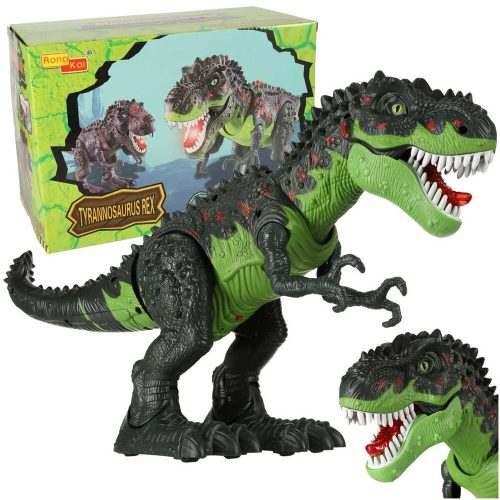 Sétáló, üvöltő, zöld elektronikus T-REX