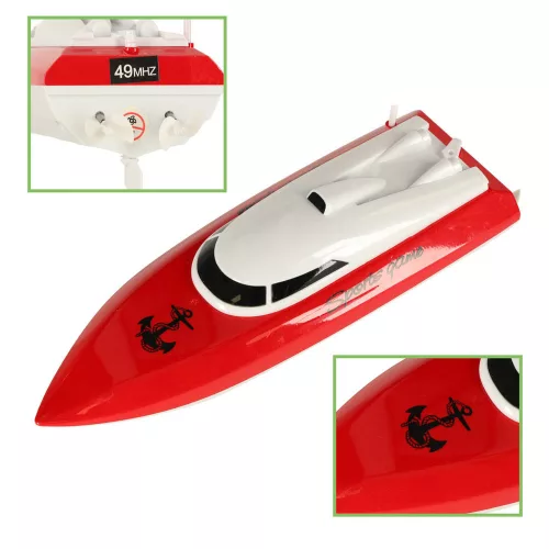 Távirányítású hajó RC 4CH mini CP802 távirányítóval, piros
