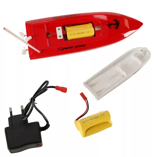 Távirányítású hajó RC 4CH mini CP802 távirányítóval, piros