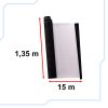 Bársony tekercs fólia fekete 1.35x15m