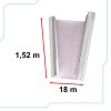 Tukör tekercs fólia tukör króm ezust 1,52x18m