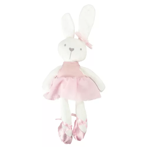 pluș plușanimal articol jucărie nyuszi roz în costum 42cm