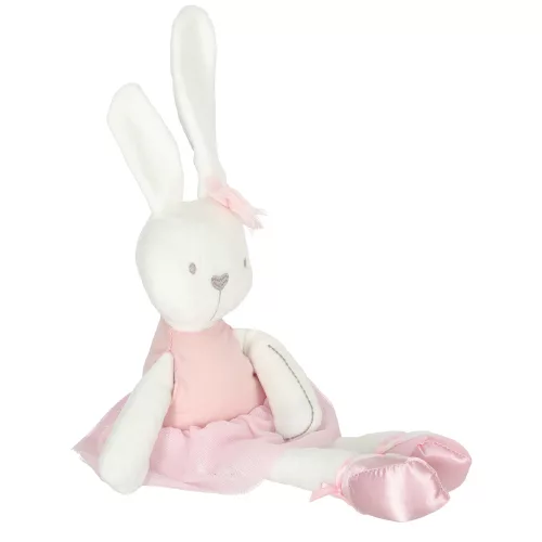pluș plușanimal articol jucărie nyuszi roz în costum 42cm
