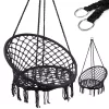 LUARO Hintaszék Gólyafészek Fekete 80cm 150kg