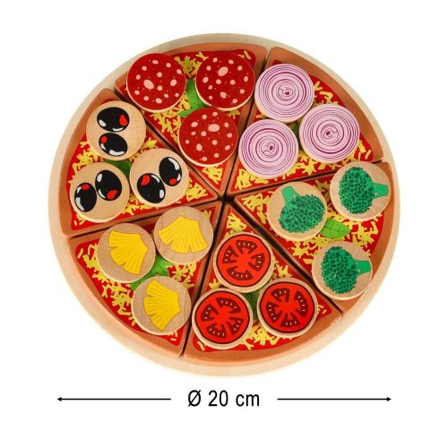 Pizza fa játékkészlet tartozékokkal