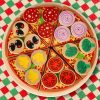 Pizza fa játékkészlet tartozékokkal