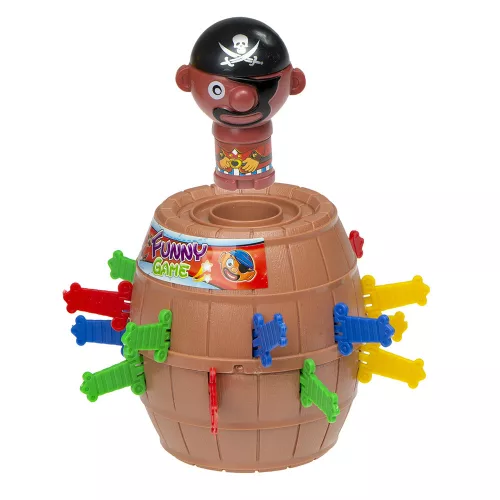 Crazy Pirate Hordó Arcade Játék Szúrd meg a kalózt 9 x 9 x 12,5 cm