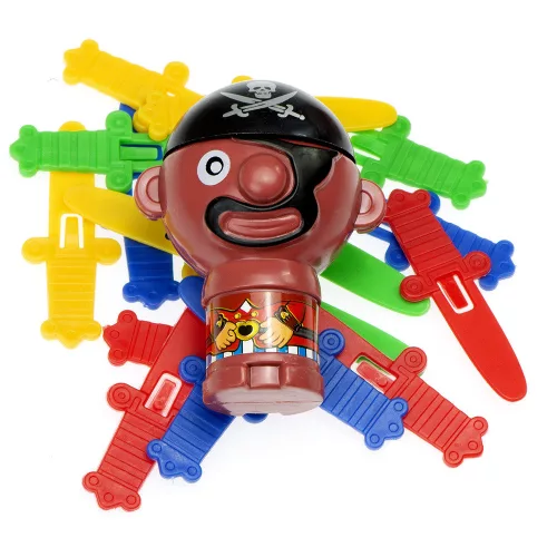 Crazy Pirate Hordó Arcade Játék Szúrd meg a kalózt 9 x 9 x 12,5 cm