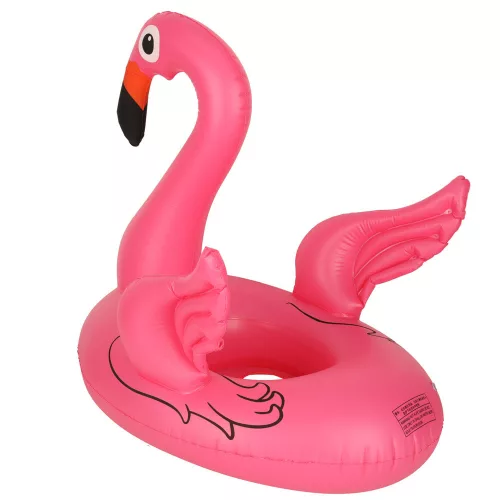 Babaúszógumi, felfújható csónak gyerekeknek flamingóüléssel, max. 15 kg, 1-3 éves korig
