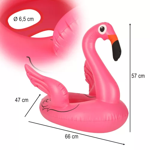 Babaúszógumi, felfújható csónak gyerekeknek flamingóüléssel, max. 15 kg, 1-3 éves korig