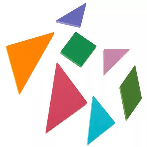 Tangram mágneses könyv Montessori kirakós blokkok 3D logikai játék