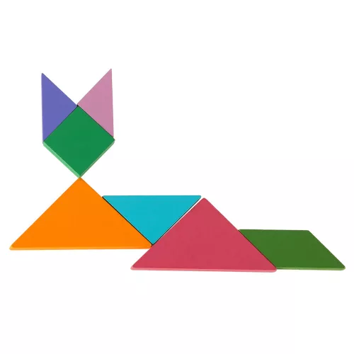 Tangram mágneses könyv Montessori kirakós blokkok 3D logikai játék