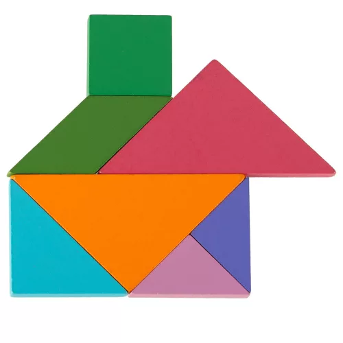 Tangram mágneses könyv Montessori kirakós blokkok 3D logikai játék