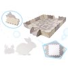 Habszivacs puzzle szőnyeg/gyerekeknek járóka 36el. szürke-ecru