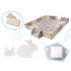 Habszivacs puzzle szőnyeg/gyerekeknek járóka 36el. szürke-ecru