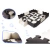 Hab puzzle szőnyeg / játszószőnyeg gyerekeknek 25 darab fekete-fehér
