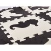 Hab puzzle szőnyeg / játszószőnyeg gyerekeknek 25 darab fekete-fehér