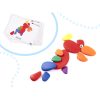 Kreatív kavics színes montessori puzzle