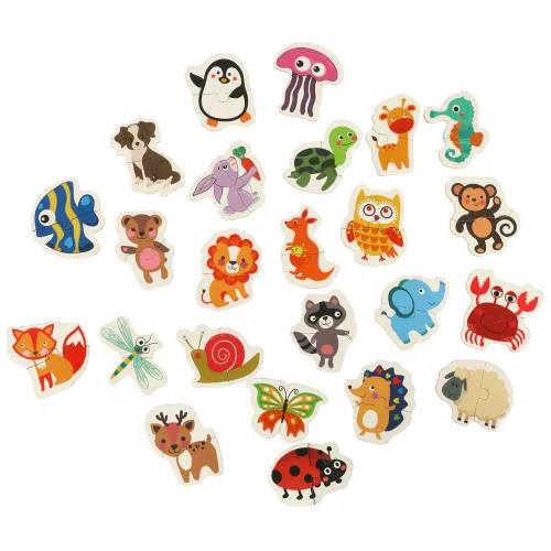 Puzzle în cutie animale 24 puzzle jucărie
