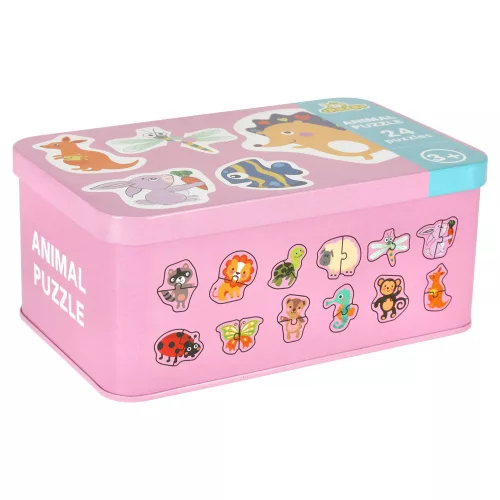 Puzzle în cutie animale 24 puzzle jucărie