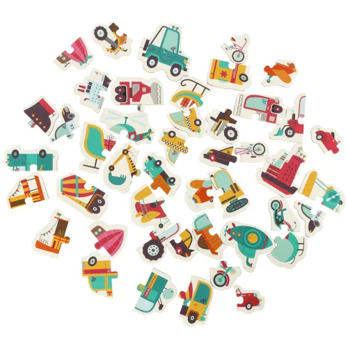 24 piese metal vehicule puzzle