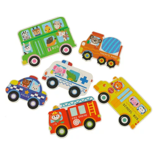 30 piese metal vehicule puzzle