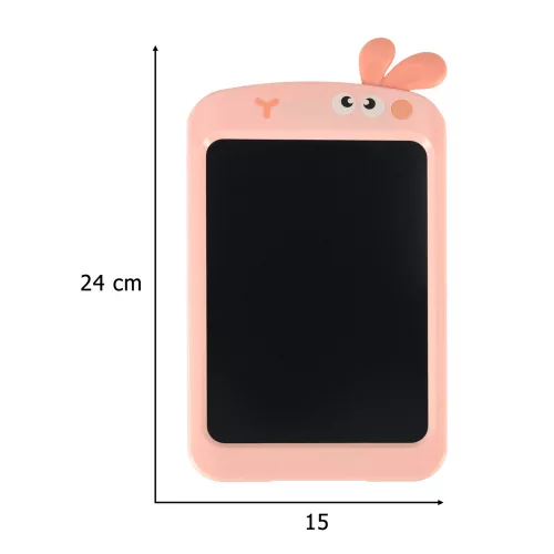 Grafikus rajztábla gyerekeknek, 8,5"-os LCD képernyő, rózsaszín nyuszi