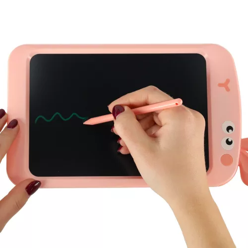 Grafikus rajztábla gyerekeknek, 8,5"-os LCD képernyő, rózsaszín nyuszi