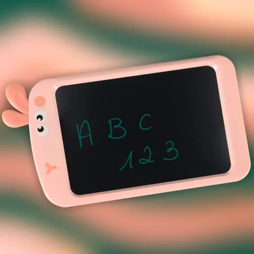 Grafikus rajztábla gyerekeknek, 8,5"-os LCD képernyő, rózsaszín nyuszi