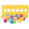 Oktatási sorter puzzle mérkőzés formák gyümölcs tojások 12db
