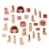 Fa réteges puzzle testépítő montessori lány