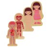 Fa réteges puzzle testépítő montessori lány