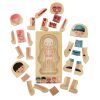 Fa réteges puzzle montessori testépítő fiú fiú