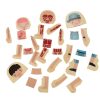 Fa réteges puzzle montessori testépítő fiú fiú