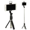Selfie bot lámpa állvány tripod állvány fekete