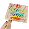 Oktatási montessori gyöngygolyó mozaik puzzle 77el.