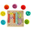 Oktatási montessori gyöngygolyó mozaik puzzle 77el.