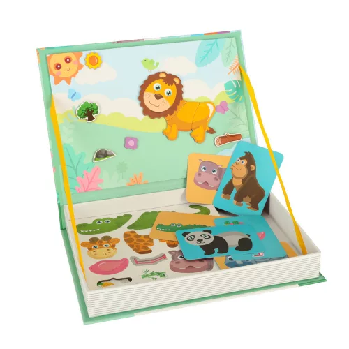 Magnetic articol magnetic szafari animale 47 piese.