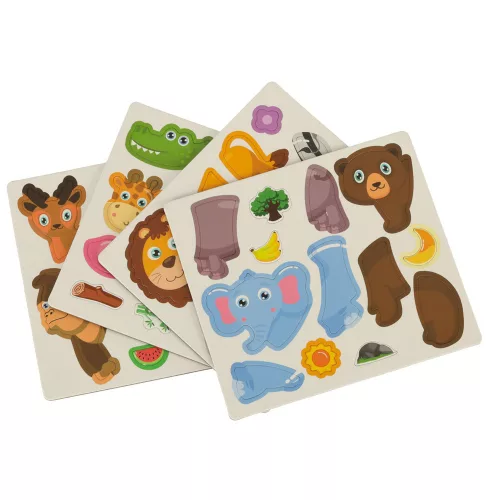 Magnetic articol magnetic szafari animale 47 piese.