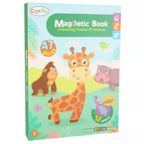 Magnetic articol magnetic szafari animale 47 piese.