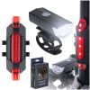 LED kerékpár lámpa hátsó-első szett USB