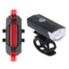 LED kerékpárlámpa hátsó-első szett USB