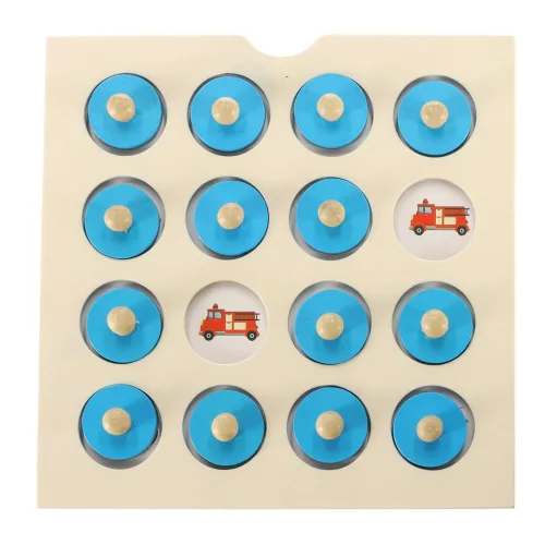 Montessori articol Joc de societate, lemn puzzle set, 4 card