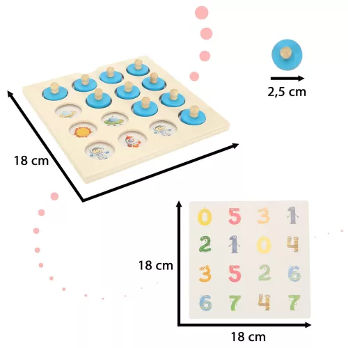 Montessori articol Joc de societate, lemn puzzle set, 4 card
