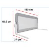 Biztonsági kapu korlát ágyvédő 150cm szürke