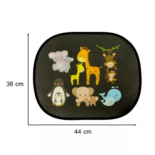 Statikus parasolar mașină fereastrăhusă cu animale, 2 piese set