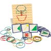 Geoboard fa kirakó gumiszalagokkal